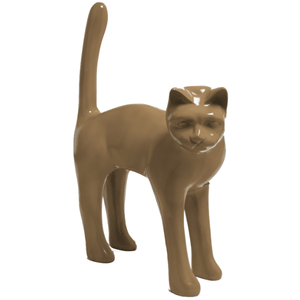 Sculpture Chat XXL en Résine 105 cm Marron – Swiss Sculpture - Swiss-sculpture.ch