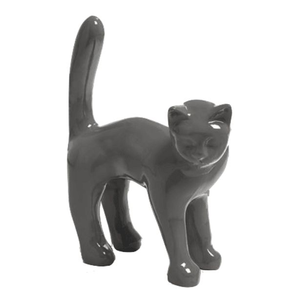 Sculpture Chat en Résine 60 cm Gris – Swiss Sculpture - Swiss-sculpture.ch