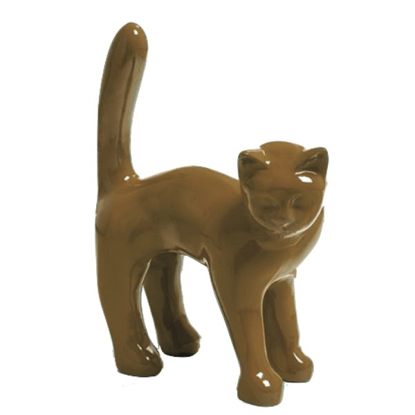 Sculpture Chat en Résine 60 cm Marron – Swiss Sculpture - Swiss-sculpture.ch