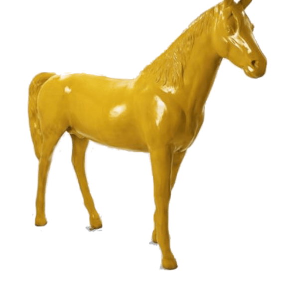 Sculpture Cheval XXL en Résine 210 cm Jaune – Swiss Sculpture - Swiss-sculpture.ch