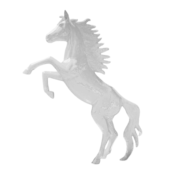 Sculpture Cheval XXL en Résine 305 cm Blanc Mat – Swiss Sculpture - Swiss-sculpture.ch