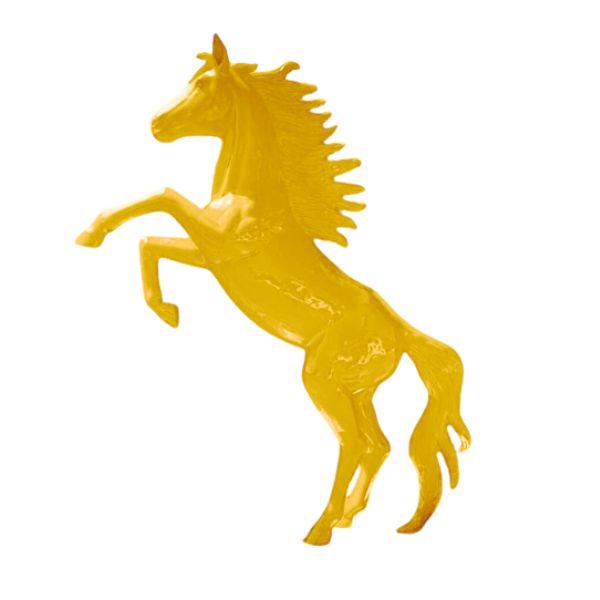 Sculpture Cheval XXL en Résine 305 cm Jaune Brillant – Swiss Sculpture - Swiss-sculpture.ch