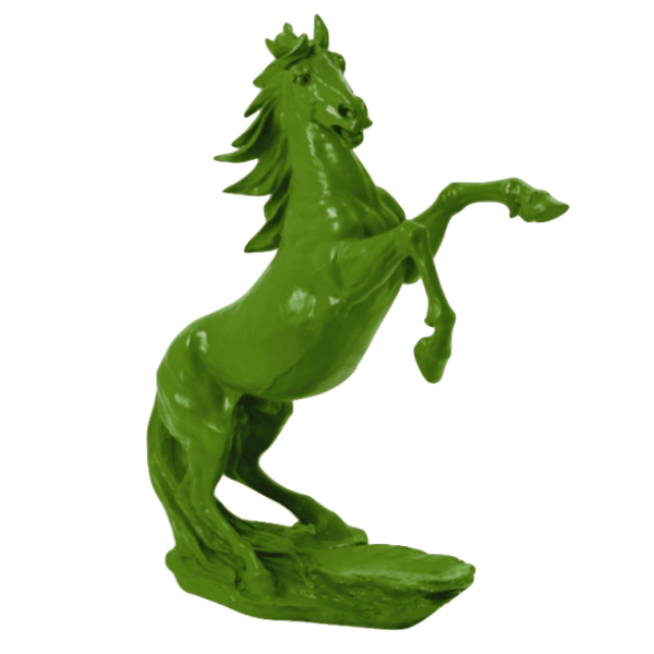 Sculpture Cheval en Résine 90 cm Vert Kaki – Swiss Sculpture - Swiss-sculpture.ch