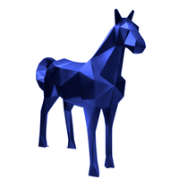 Sculpture Cheval XXL en Résine 210 cm Bleu Nuit – Swiss Sculpture - Swiss-sculpture.ch