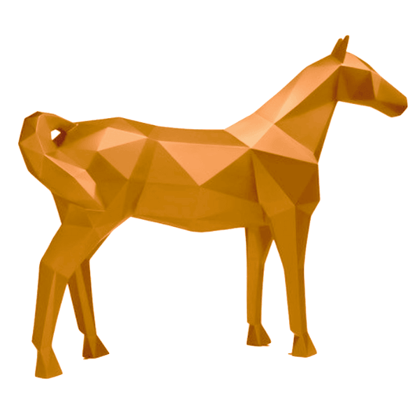 Sculpture Cheval XXL en Résine 210 cm Jaune Mat – Swiss Sculpture - Swiss-sculpture.ch