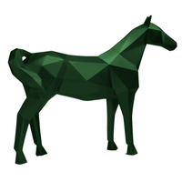 Sculpture Cheval XXL en Résine 210 cm Vert – Swiss Sculpture - Swiss-sculpture.ch
