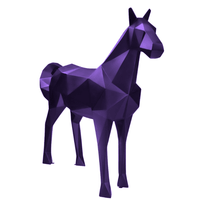 Sculpture Cheval XXL en Résine 210 cm Violet Mat – Swiss Sculpture - Swiss-sculpture.ch