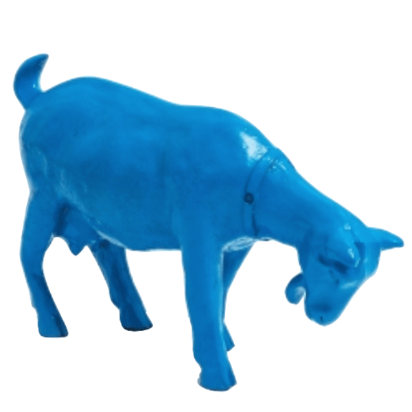 Sculpture Chèvre en Résine 60 cm Bleu – Swiss Sculpture - Swiss-sculpture.ch