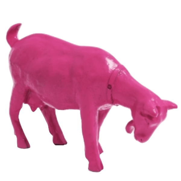 Sculpture Chèvre en Résine 60 cm Rose Fuchsia – Swiss Sculpture - Swiss-sculpture.ch