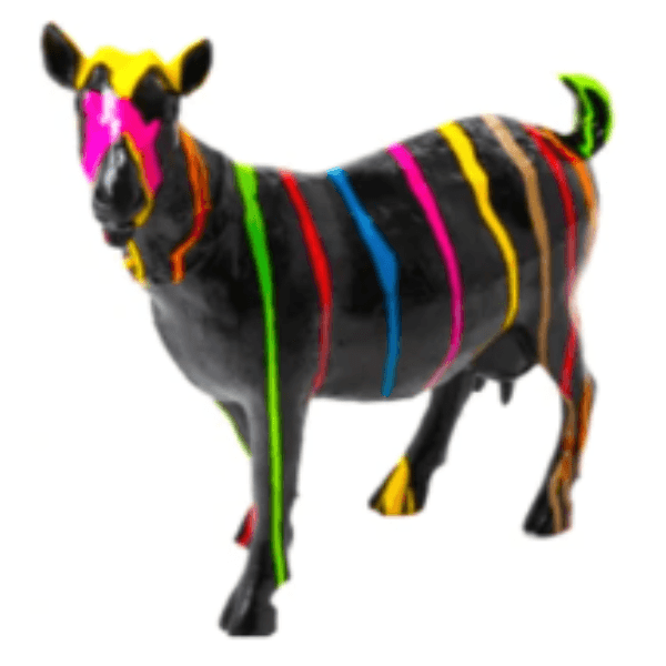 Sculpture Chèvre en Résine 60 cm Multicolore – Swiss Sculpture - Swiss-sculpture.ch