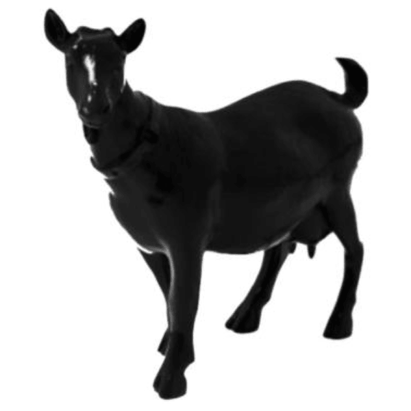 Sculpture Chèvre 60 cm en Résine Noir Mat – Swiss Sculpture - Swiss-sculpture.ch