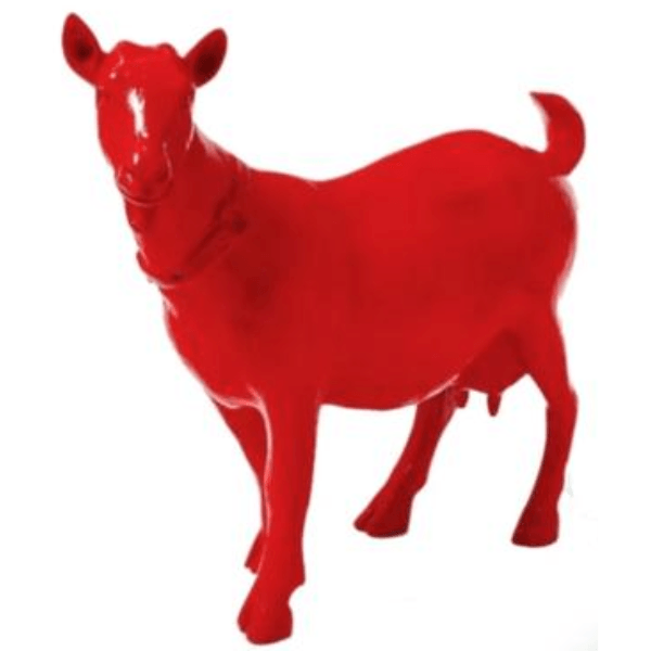 Sculpture Chèvre en Résine 60 cm Rouge – Swiss Sculpture - Swiss-sculpture.ch