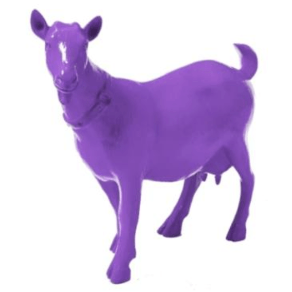 Sculpture Chèvre 60 cm en Résine Violet – Swiss Sculpture - Swiss-sculpture.ch