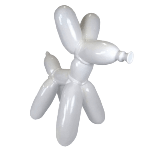 Sculpture Chien XXL en Résine 120 cm Blanc Mat – Swiss Sculpture - Swiss-sculpture.ch