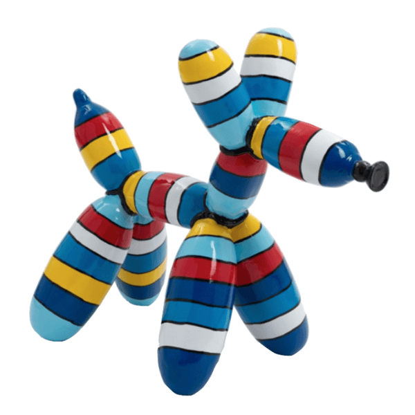 Sculpture Chien Ballon XXL 120 cm en Résine Multicolore – Swiss Sculpture - Swiss-sculpture.ch