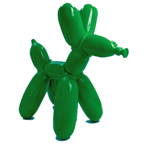 Sculpture Chien XXL en Résine 120 cm Vert – Swiss Sculpture - Swiss-sculpture.ch