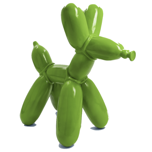 Sculpture Chien XXL en Résine 120 cm Vert Pomme – Swiss Sculpture - Swiss-sculpture.ch