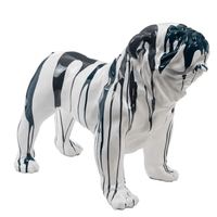 Sculpture Bouledogue Anglais 30 cm en Résine Noir Mat – Swiss Sculpture - Swiss-sculpture.ch