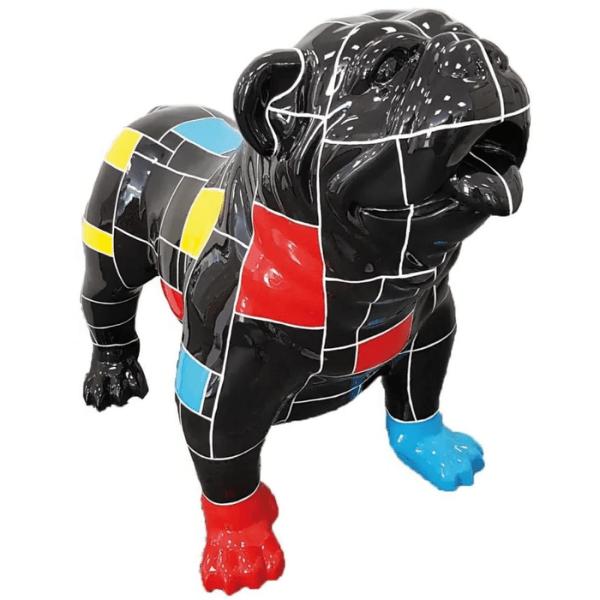 Sculpture Bouledogue Anglais 90 cm Résine Noir – Swiss Sculpture - Swiss-sculpture.ch
