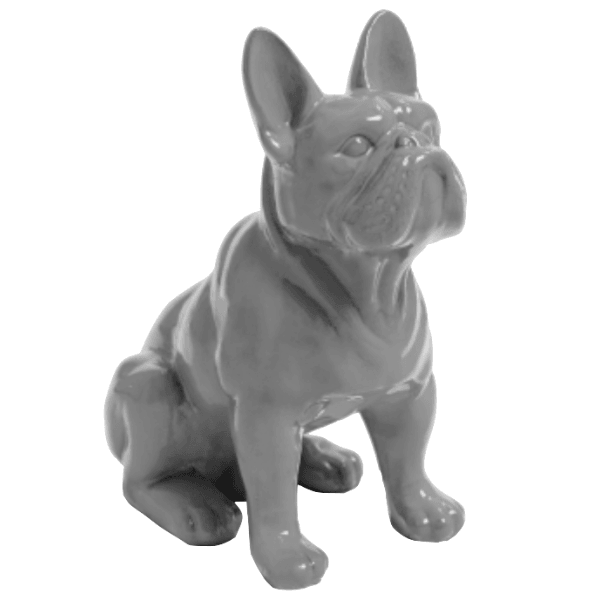 Sculpture Bouledogue Français 30 cm en Résine Gris – Swiss Sculpture - Swiss-sculpture.ch