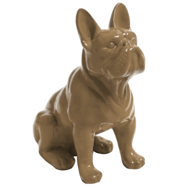 Sculpture Bouledogue Français 30 cm en Résine Marron – Swiss Sculpture - Swiss-sculpture.ch