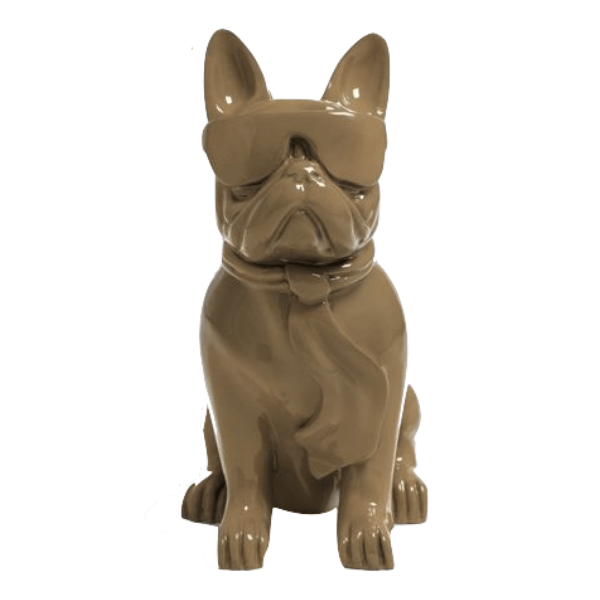 Sculpture Bouledogue Français 60 cm Résine Marron – Swiss Sculpture - Swiss-sculpture.ch