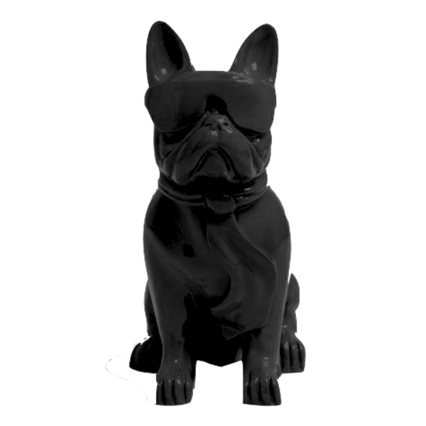 Sculpture Bouledogue Français 80 cm Résine Noir – Swiss Sculpture - Swiss-sculpture.ch