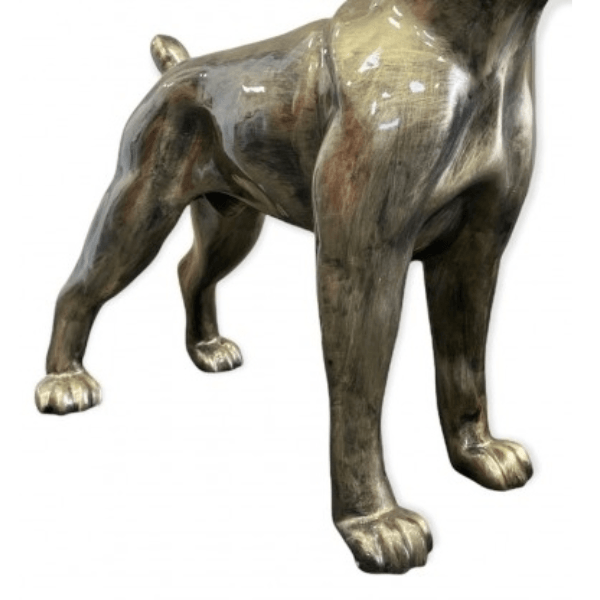 Sculpture XXL Chien Boxer en Résine 110 cm Bronze – Swiss Sculpture - Swiss-sculpture.ch