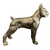 Sculpture XXL Chien Boxer en Résine 110 cm Bronze – Swiss Sculpture - Swiss-sculpture.ch