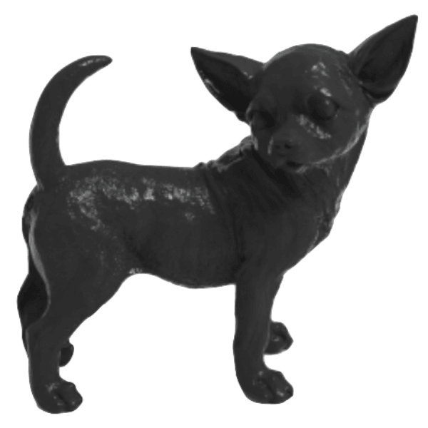 Sculpture Chien Chihuahua 30 cm Résine Noir Brillant – Swiss Sculpture - Swiss-sculpture.ch