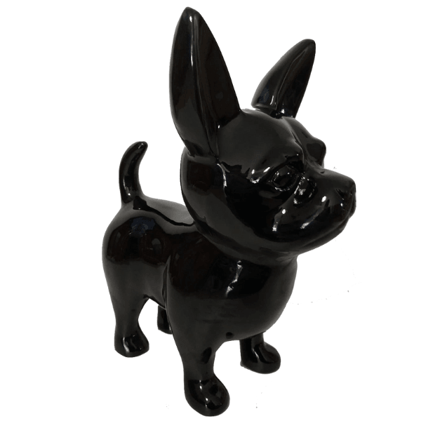 Sculpture Chien Chihuahua 90 cm en Résine Noir – Swiss Sculpture - Swiss-sculpture.ch