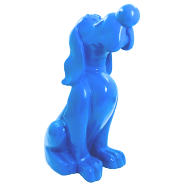 Sculpture Chien XXL en Résine 160 cm Bleu Ciel – Swiss Sculpture - Swiss-sculpture.ch