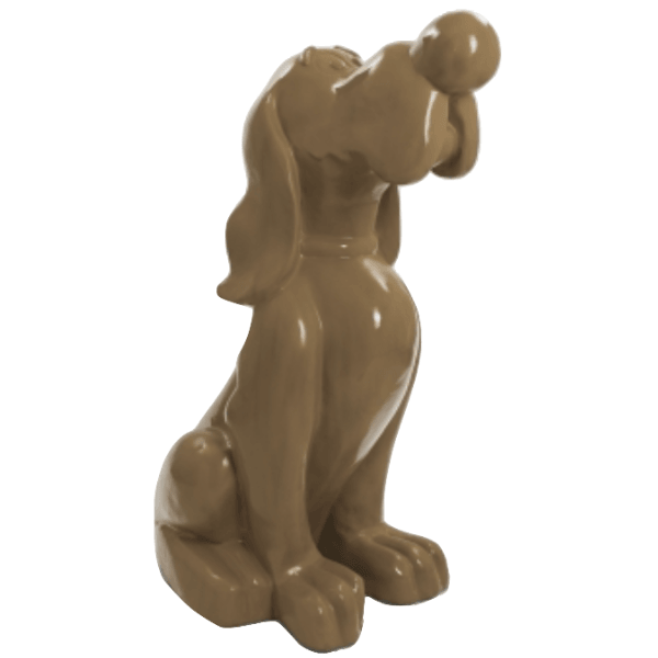 Sculpture Chien XXL en Résine 160 cm Marron – Swiss Sculpture - Swiss-sculpture.ch