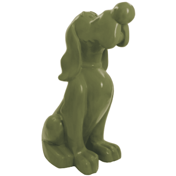 Sculpture Chien XXL en Résine 160 cm Vert Kaki – Swiss Sculpture - Swiss-sculpture.ch
