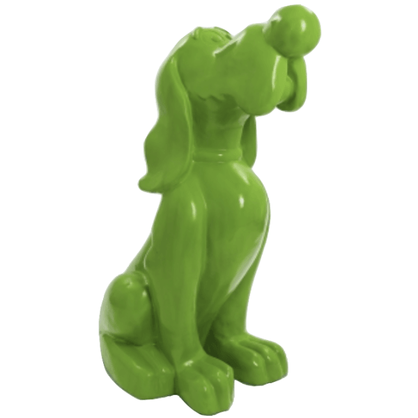 Sculpture Chien XXL en Résine 160 cm Vert Pomme – Swiss Sculpture - Swiss-sculpture.ch