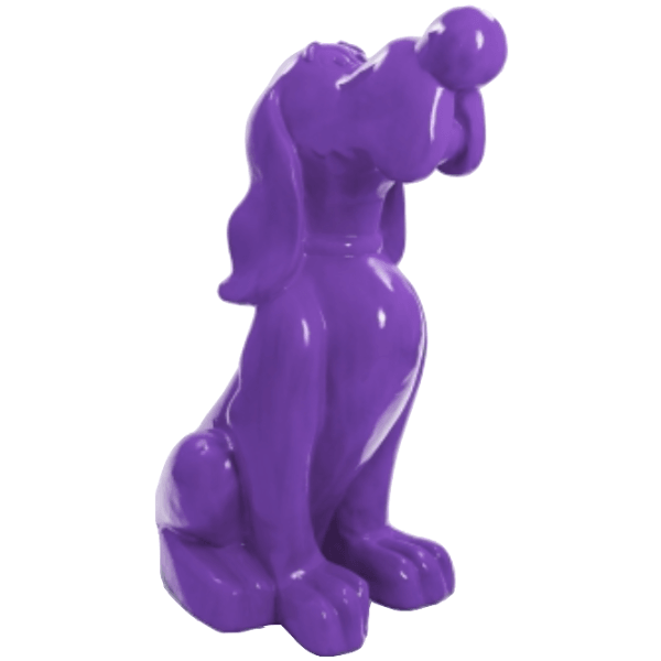 Sculpture Chien XXL en Résine 160 cm Violet – Swiss Sculpture - Swiss-sculpture.ch