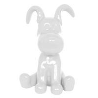 Sculpture Chien 30 cm Résine Blanc Mat – Swiss Sculpture - Swiss-sculpture.ch