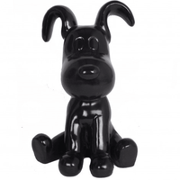 Sculpture Chien en Résine 30 cm Noir Mat – Swiss Sculpture - Swiss-sculpture.ch