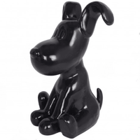 Sculpture Chien en Résine 30 cm Noir Mat – Swiss Sculpture - Swiss-sculpture.ch