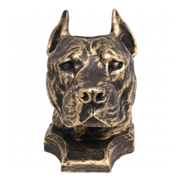 Sculpture Chien Staff Bull 35 cm Résine Bronze – Swiss Sculpture - Swiss-sculpture.ch