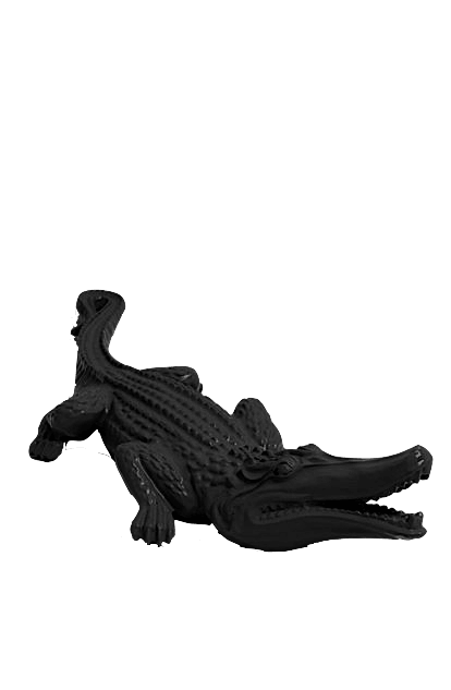 Sculpture Crocodile XXL en Résine 120 cm Noir – Swiss Sculpture - Swiss-sculpture.ch