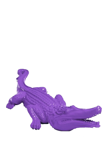 Sculpture Crocodile XXL en Résine 120 cm Violet – Swiss Sculpture - Swiss-sculpture.ch
