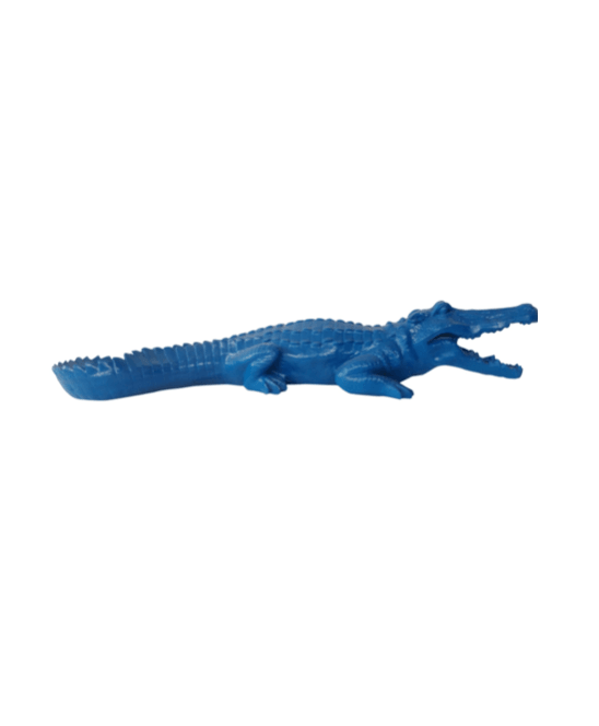 Sculpture Crocodile XXL en Résine 150 cm Bleu – Swiss Sculpture - Swiss-sculpture.ch