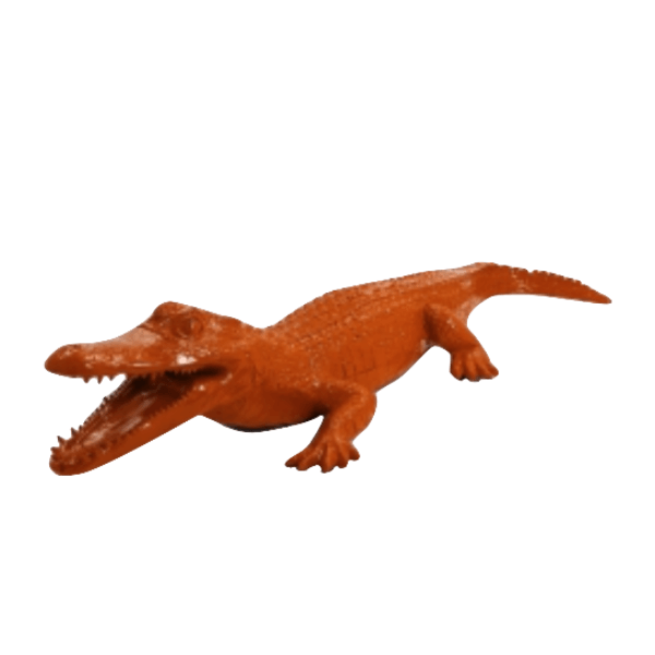 Sculpture Crocodile XXL en Résine 215 cm Orange – Swiss Sculpture - Swiss-sculpture.ch