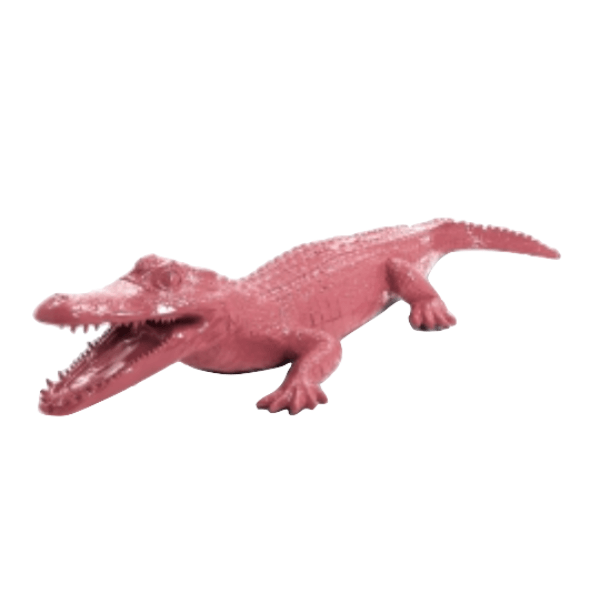 Sculpture Crocodile XXL en Résine 215 cm Rose Clair – Swiss Sculpture - Swiss-sculpture.ch