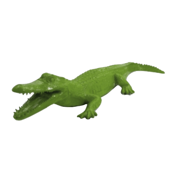Sculpture Crocodile XXL en Résine 215 cm Vert Pomme – Swiss Sculpture - Swiss-sculpture.ch