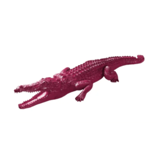Sculpture Crocodile XXL en Résine 320 cm Rose Fuchsia – Swiss Sculpture - Swiss-sculpture.ch