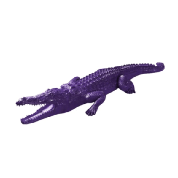 Sculpture Crocodile XXL en Résine 320 cm Violet – Swiss Sculpture - Swiss-sculpture.ch