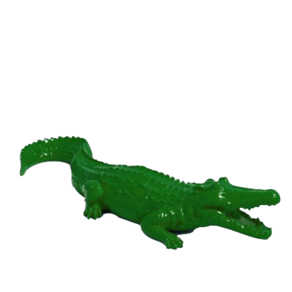 Sculpture Crocodile en Résine 70 cm Vert – Swiss Sculpture - Swiss-sculpture.ch