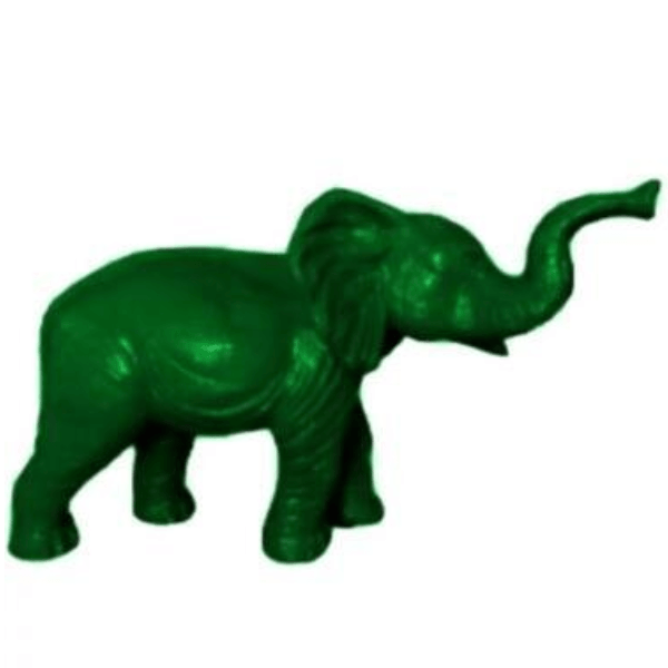 Sculpture Éléphant XXL en Résine 185 cm Vert – Swiss Sculpture - Swiss-sculpture.ch